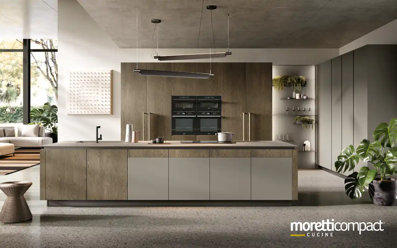 Cucina Natural 1 con isola di Moretti Compact