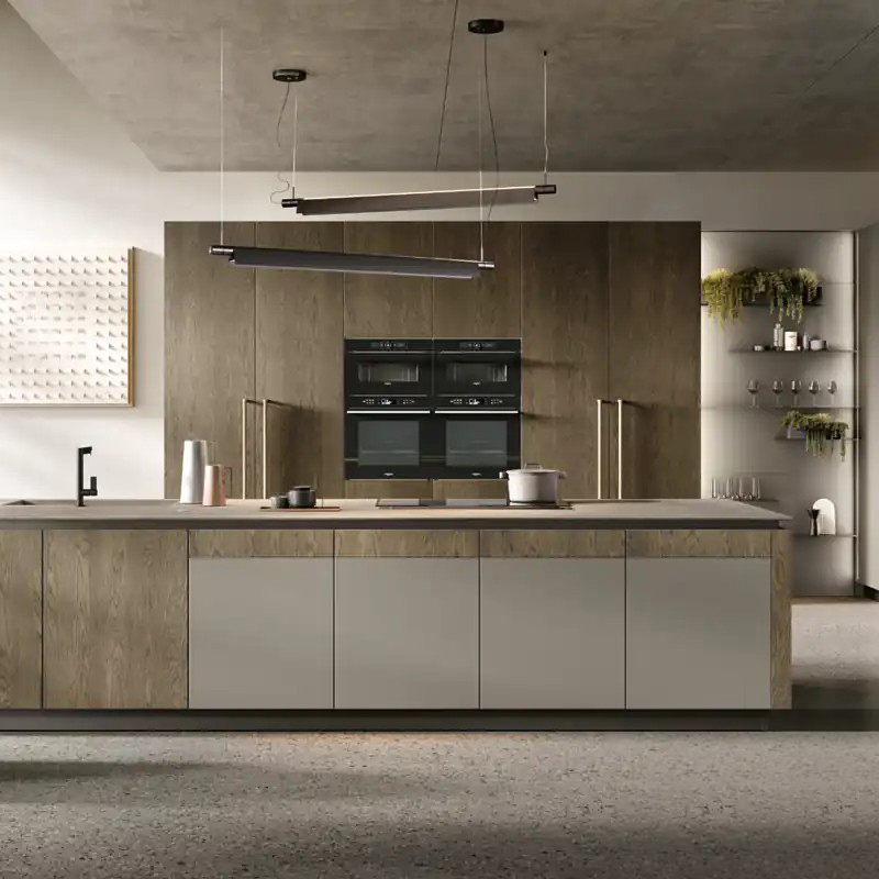 Cucina Natural 1 con isola di Moretti Compact