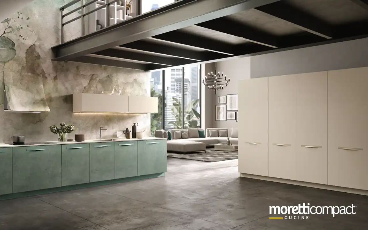 Cucina Moon 4 lineare di Moretti Compact